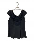 HER LIP TOハーリップトゥ）の古着「Shawl Peplum Top」｜ブラック