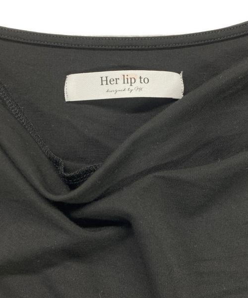 HER LIP TO（ハーリップトゥ）HER LIP TO (ハーリップトゥ) Venus Top ブラック サイズ:Fの古着・服飾アイテム
