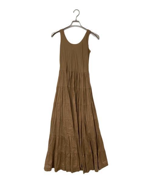 MARIHA（マリハ）MARIHA (マリハ) ノースリーブコットンワンピース ベージュ サイズ:記載なしの古着・服飾アイテム