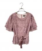 TO BE CHICトゥービーシック）の古着「花柄チュールブラウス」｜ピンク