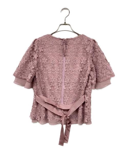 TO BE CHIC（トゥービーシック）TO BE CHIC (トゥービーシック) 花柄チュールブラウス ピンク サイズ:40の古着・服飾アイテム