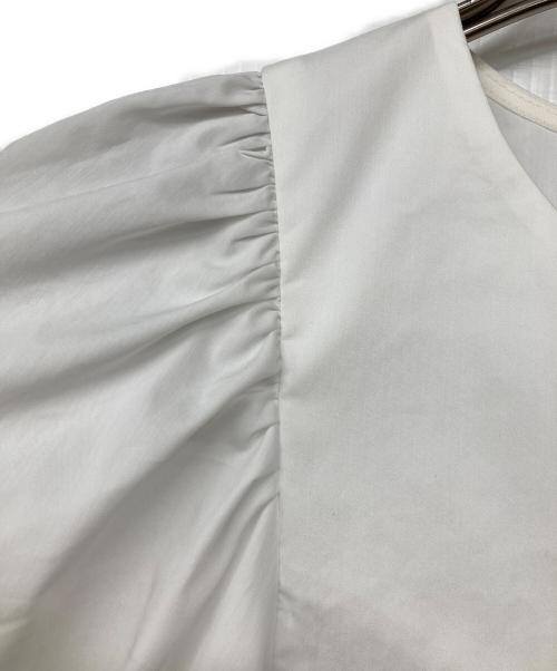 ESTNATION（エストネーション）ESTNATION (エストネーション) ボリュームスリーブワンピース ホワイト サイズ:Fの古着・服飾アイテム