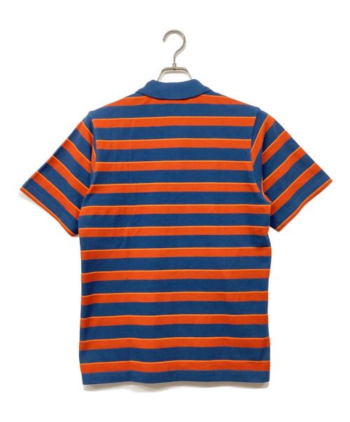 adidas（アディダス）adidas (アディダス) ボーダーポロシャツ オレンジ×ブルー サイズ:Ｓの古着・服飾アイテム