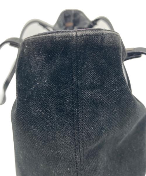 Salvatore Ferragamo（サルヴァトーレ フェラガモ）Salvatore Ferragamo (サルヴァトーレ フェラガモ) ベロアトートバッグ ブラックの古着・服飾アイテム