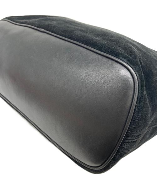 Salvatore Ferragamo（サルヴァトーレ フェラガモ）Salvatore Ferragamo (サルヴァトーレ フェラガモ) ベロアトートバッグ ブラックの古着・服飾アイテム