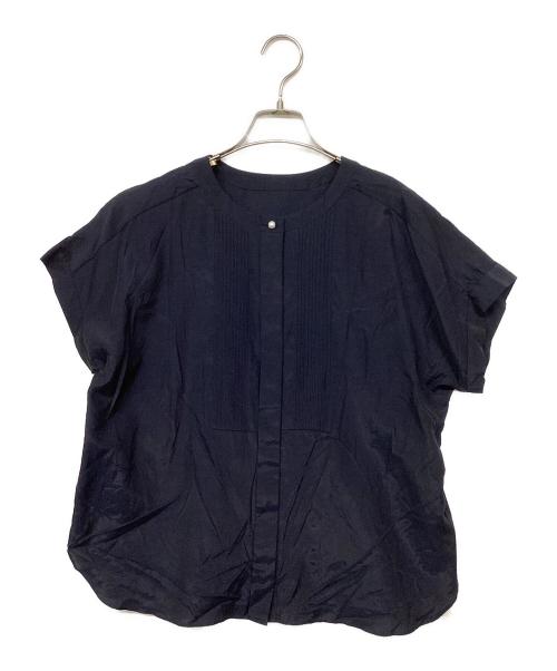 UNTITLED（アンタイトル）UNTITLED (アンタイトル) パール調釦Tブラウス ネイビー サイズ:2 未使用品の古着・服飾アイテム