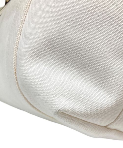 TILA MARCH（ティラマーチ）TILA MARCH (ティラマーチ) キャンバス2WAYトートバッグ ホワイトの古着・服飾アイテム