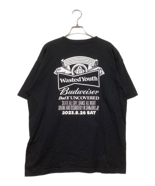 WASTED YOUTH（ウェイステッドユース）WASTED YOUTH (ウエステッド ユース) プリントTシャツ ブラック サイズ:XLの古着・服飾アイテム