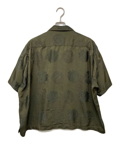 EVISEN（エビセン）EVISEN (エビセン) DELUXE (デラックス) 総柄半袖シャツ グリーン サイズ:Lの古着・服飾アイテム