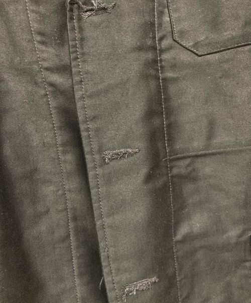 Le Favori（ル ファヴォリ）Le Favori (ル ファヴォリ) モールスキンジャケット ブラック サイズ:記載なしの古着・服飾アイテム