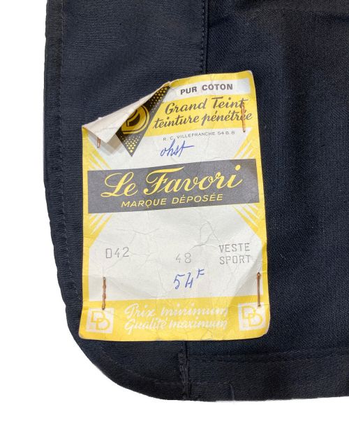 Le Favori（ル ファヴォリ）Le Favori (ル ファヴォリ) モールスキンジャケット ブラック サイズ:記載なしの古着・服飾アイテム