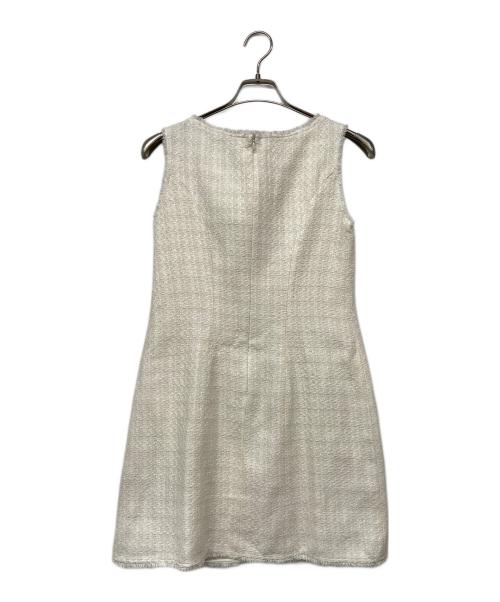 HER LIP TO（ハーリップトゥ）HER LIP TO (ハーリップトゥ) May Tweed Mini Dress/メイツイードミニドレス ホワイト サイズ:Mの古着・服飾アイテム