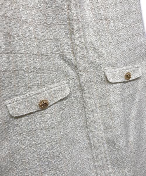 HER LIP TO（ハーリップトゥ）HER LIP TO (ハーリップトゥ) May Tweed Mini Dress/メイツイードミニドレス ホワイト サイズ:Mの古着・服飾アイテム