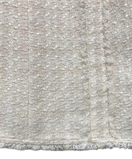 HER LIP TO（ハーリップトゥ）HER LIP TO (ハーリップトゥ) May Tweed Mini Dress/メイツイードミニドレス ホワイト サイズ:Mの古着・服飾アイテム