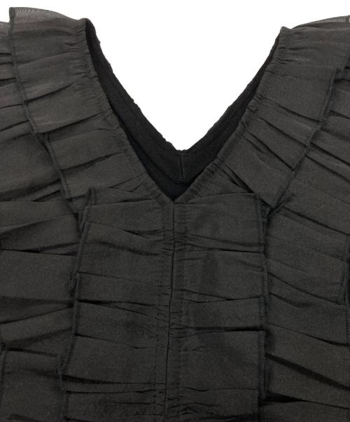 Snidel（スナイデル）Snidel (スナイデル) フリルペプラムノースリニットプルオーバー ブラック サイズ:ONEの古着・服飾アイテム