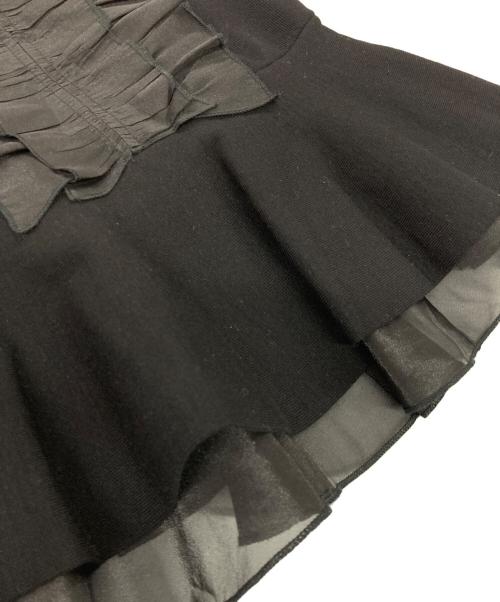 Snidel（スナイデル）Snidel (スナイデル) フリルペプラムノースリニットプルオーバー ブラック サイズ:ONEの古着・服飾アイテム