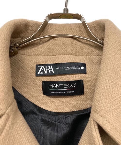 ZARA（ザラ）ZARA (ザラ) MANTECOオーバーサイズショートコート ブラウン サイズ:M-Lの古着・服飾アイテム
