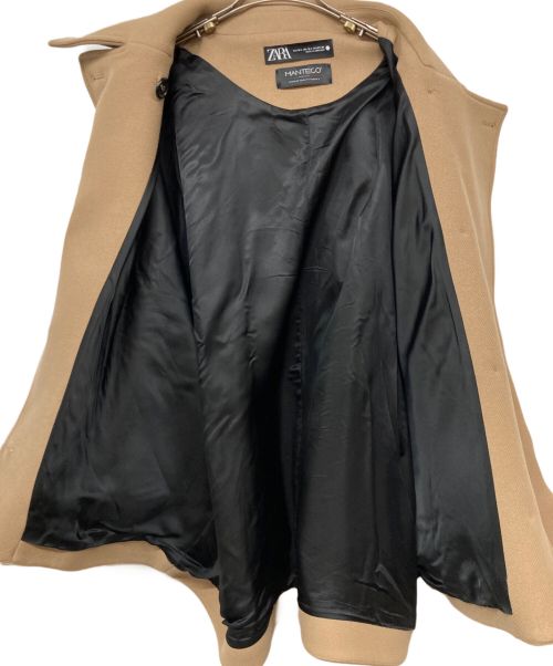 ZARA（ザラ）ZARA (ザラ) MANTECOオーバーサイズショートコート ブラウン サイズ:M-Lの古着・服飾アイテム