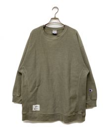 Champion REVERSE WEAVE×WTAPS（チャンピオン リバース ウィーブ×ダブルタップス）の古着「クルーネックスウェット」｜カーキ