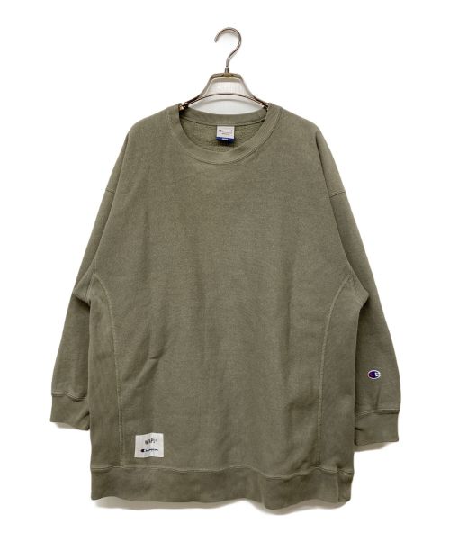 Champion REVERSE WEAVE（チャンピオン リバース ウィーブ）Champion REVERSE WEAVE (チャンピオンリバースウィーブ) WTAPS (ダブルタップス) クルーネックスウェット カーキ サイズ:Mの古着・服飾アイテム