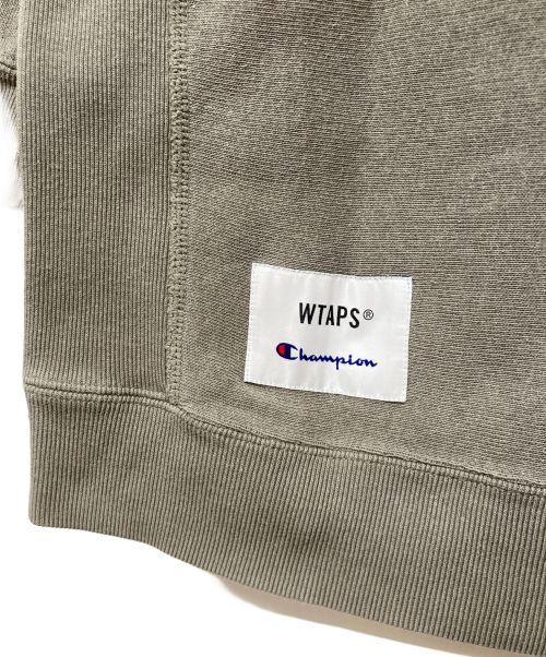 Champion REVERSE WEAVE（チャンピオン リバース ウィーブ）Champion REVERSE WEAVE (チャンピオンリバースウィーブ) WTAPS (ダブルタップス) クルーネックスウェット カーキ サイズ:Mの古着・服飾アイテム