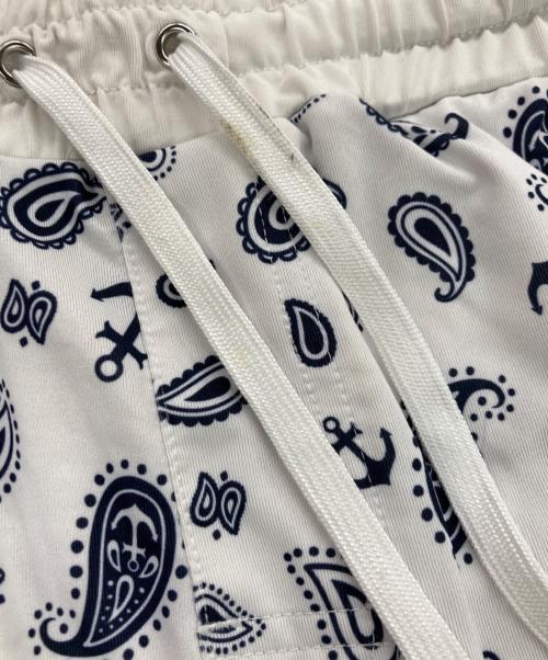 muta MARINE（ムータマリン）muta MARINE (ムータマリン) ペイズリー柄 ハーフパンツ ホワイト サイズ:Mの古着・服飾アイテム