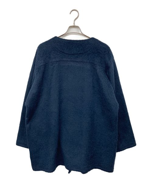 blackmeans（ブラックミーンズ）blackmeans (ブラックミーンズ) シャギーノーカラーコート ネイビー サイズ:4の古着・服飾アイテム