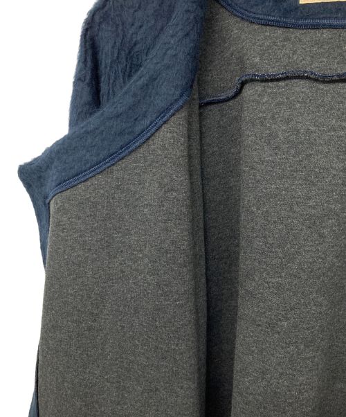 blackmeans（ブラックミーンズ）blackmeans (ブラックミーンズ) シャギーノーカラーコート ネイビー サイズ:4の古着・服飾アイテム