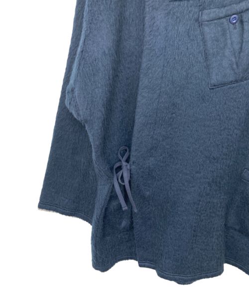 blackmeans（ブラックミーンズ）blackmeans (ブラックミーンズ) シャギーノーカラーコート ネイビー サイズ:4の古着・服飾アイテム