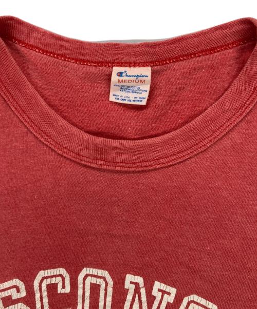 Champion（チャンピオン）Champion (チャンピオン) プリントTシャツ ピンク サイズ:Mの古着・服飾アイテム