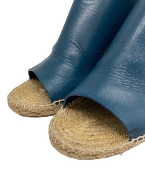 CELINE（セリーヌ）CELINE (セリーヌ) ウェッジソールサンダル ネイビー×ベージュ サイズ:41の古着・服飾アイテム