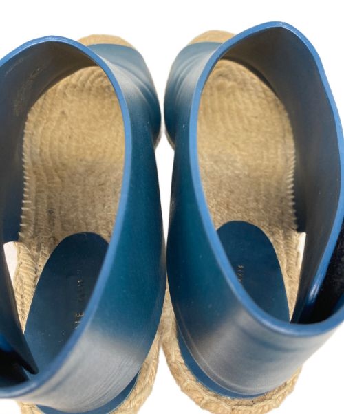 CELINE（セリーヌ）CELINE (セリーヌ) ウェッジソールサンダル ネイビー×ベージュ サイズ:41の古着・服飾アイテム