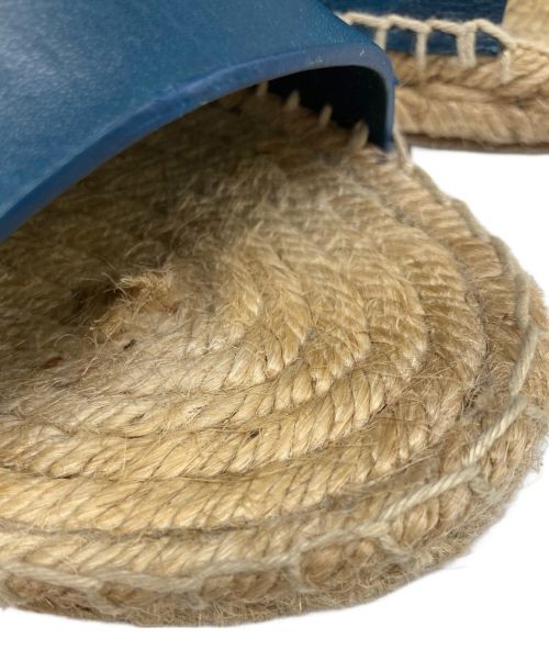 CELINE（セリーヌ）CELINE (セリーヌ) ウェッジソールサンダル ネイビー×ベージュ サイズ:41の古着・服飾アイテム