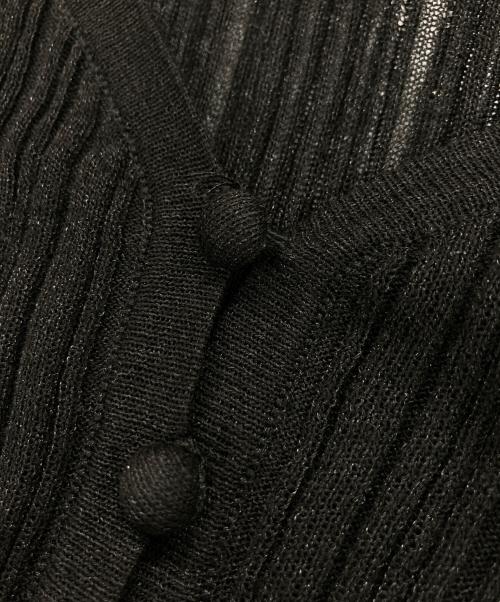 Snidel（スナイデル）Snidel (スナイデル) シアーカーデ&カップインキャミset UP ブラック サイズ:Fの古着・服飾アイテム