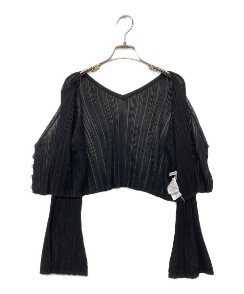 Snidel（スナイデル）Snidel (スナイデル) シアーカーデ&カップインキャミset UP ブラック サイズ:Fの古着・服飾アイテム