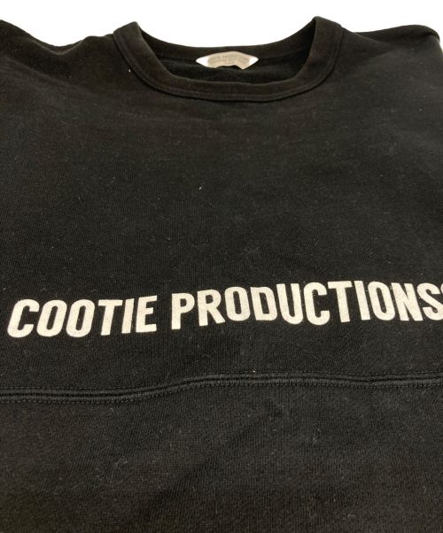 COOTIE PRODUCTIONS（クーティープロダクツ）COOTIE PRODUCTIONS (クーティープロダクツ) ロゴプリントスウェット ブラック サイズ:LARGEの古着・服飾アイテム