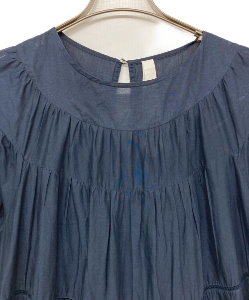 merlette（マーレット）merlette (マーレット) コットン ティアードドレス ワンピース ネイビー サイズ:表記無しの古着・服飾アイテム