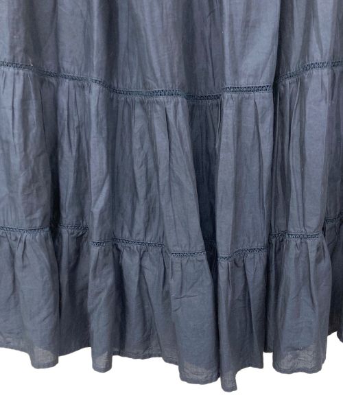 merlette（マーレット）merlette (マーレット) コットン ティアードドレス ワンピース ネイビー サイズ:表記無しの古着・服飾アイテム