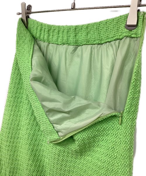 allureville（アルアバイル）allureville (アルアバイル) ラスティックツイードスカート グリーン サイズ:1の古着・服飾アイテム