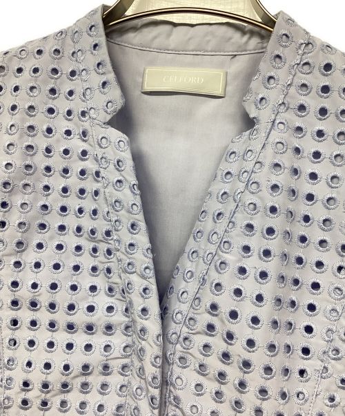 CELFORD（セルフォード）CELFORD (セルフォード) サーキュラーエンブロイダリーワンピース スカイブルー サイズ:36の古着・服飾アイテム