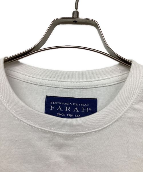 thisisneverthat（ディスイズネバーザット）thisisneverthat (ディスイズネバーザット) TNT FARAH CLASSIC LOGO TEE ホワイト サイズ:L 未使用品の古着・服飾アイテム