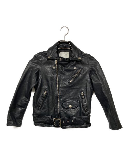 beautiful people（ビューティフルピープル）beautiful people (ビューティフルピープル) shrink leather riders jacket/ライダースジャケット ブラック サイズ:130の古着・服飾アイテム