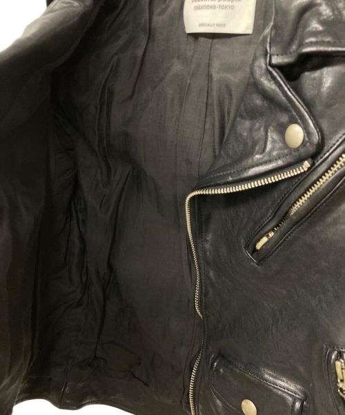 beautiful people（ビューティフルピープル）beautiful people (ビューティフルピープル) shrink leather riders jacket/ライダースジャケット ブラック サイズ:130の古着・服飾アイテム