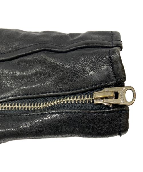 beautiful people（ビューティフルピープル）beautiful people (ビューティフルピープル) shrink leather riders jacket/ライダースジャケット ブラック サイズ:130の古着・服飾アイテム