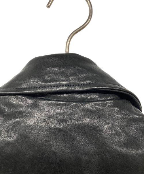 beautiful people（ビューティフルピープル）beautiful people (ビューティフルピープル) shrink leather riders jacket/ライダースジャケット ブラック サイズ:130の古着・服飾アイテム