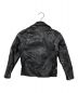 beautiful people (ビューティフルピープル) shrink leather riders jacket/ライダースジャケット ブラック サイズ:130：6000円