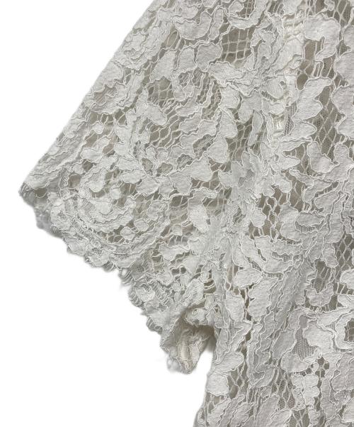 Diagram GRACE CONTINENTAL（ダイアグラム グレースコンチネンタル）Diagram GRACE CONTINENTAL (ダイアグラム グレースコンチネンタル) レースロゴトップス ホワイト サイズ:38の古着・服飾アイテム