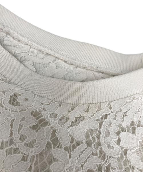 Diagram GRACE CONTINENTAL（ダイアグラム グレースコンチネンタル）Diagram GRACE CONTINENTAL (ダイアグラム グレースコンチネンタル) レースロゴトップス ホワイト サイズ:38の古着・服飾アイテム