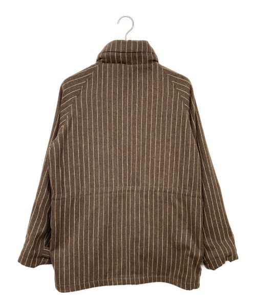 norbit（ノービット）norbit (ノービット) ウールストライプジャケット ブラウン サイズ:Mの古着・服飾アイテム