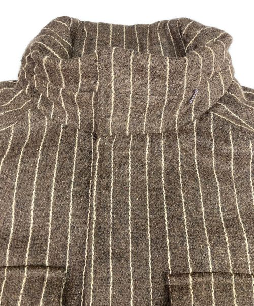 norbit（ノービット）norbit (ノービット) ウールストライプジャケット ブラウン サイズ:Mの古着・服飾アイテム